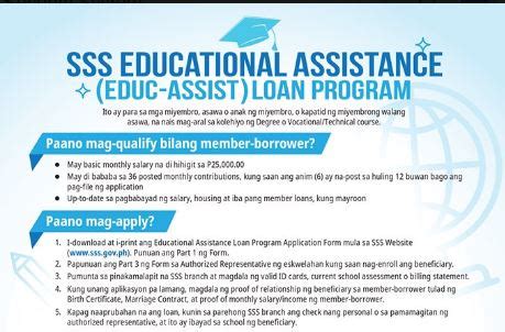 How to Apply for an Educational Loan in SSS .